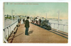 CA - Santa Cruz. Shore Line Ltd Railway on Pier ca 1910