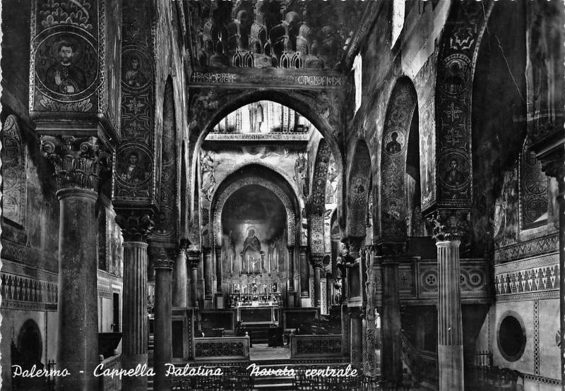 BR6099 Cappella Palatina Central nave Palermo   postcard italy