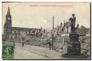 Old Postcard Baccarat Street bridges the & # 39eglise and the Statue of Freed...