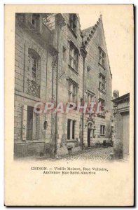 Postcard Old Chinon Old House Old Rue Voltaire Rue Saint Maurice