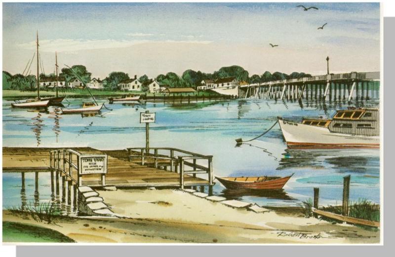 Hyannis, Mass/MA Postcard,Bass River Bridge/Robert Brooks