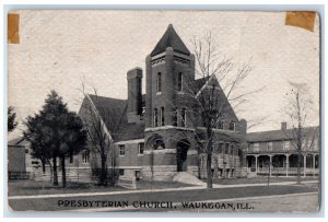 1909 Presbyterian Church Chapel Exterior Building Waukegan Illinois IL Postcard 