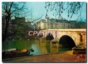 Postcard Modern Colors and Light of Paris France The River Seine The Quai d'A...