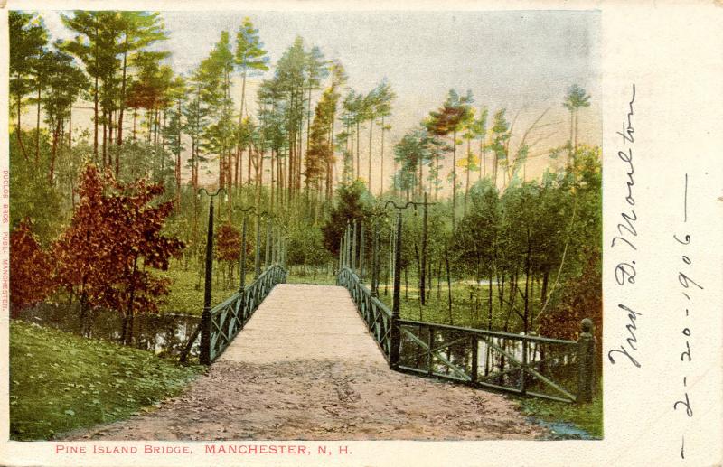 NH - Manchester. Pine Island Park, The Bridge