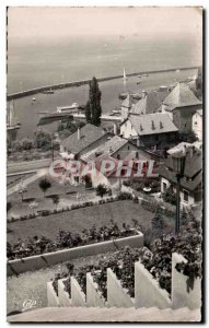 Old Postcard Thonon Les B nsaids Port from the Chateau