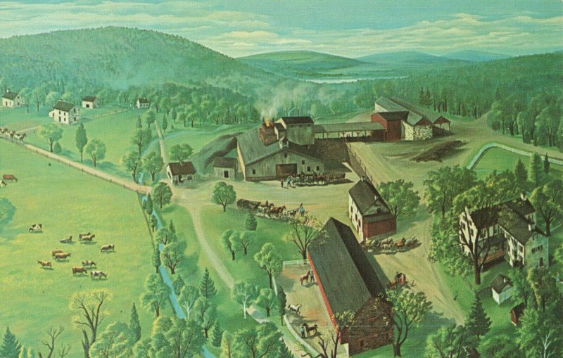Postcard Hopewell Villiage Painting In Visitor Center