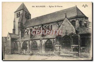 Postcard Bourges Old St Peter's Church