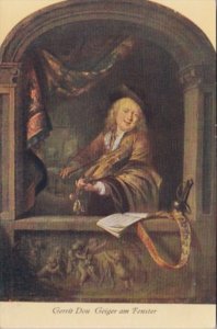 Gerrit Dou Geiger Am Fenster Sammlungen Zu Dresden