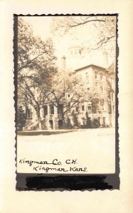 Real Photo Postcard Kingman County Courthouse in Kingman, Kansas~121394