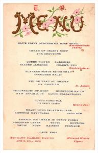 2638  Heumann Harlem Casino  Menu