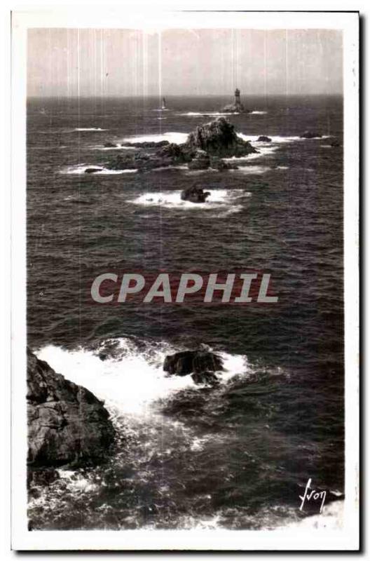 Old Postcard Pointe Du Raz (Finistere) Very Violent tub Causes By meeting of ...