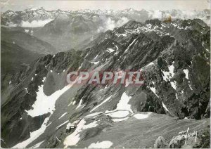 Modern Postcard The High Pyrenees La Chaine des Pyrenees view of the Pic du M...