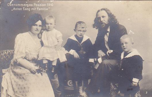 Germany Oberammergau Passion 1910 Anton Lang Mit Familie Real Photo