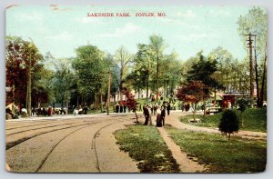 Joplin Missouri~Lakeside Park Victorians~Trolley Comes Round the Bend~c1908 