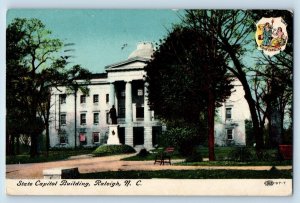 Raleigh North Carolina NC Postcard State Capitol Building c1912 Vintage Antique