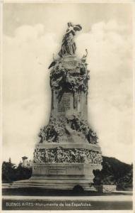 Buenos Aires Argentina Monument Real Photo Postcard