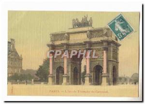 Paris (1) Postcard Old & # 39arc the triumph of the Carrousel (TOILEE map)
