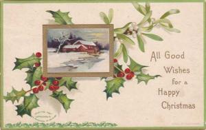 Clapsaddle - All Good Wishes for a Happy Christmas - pm 1907 - DB