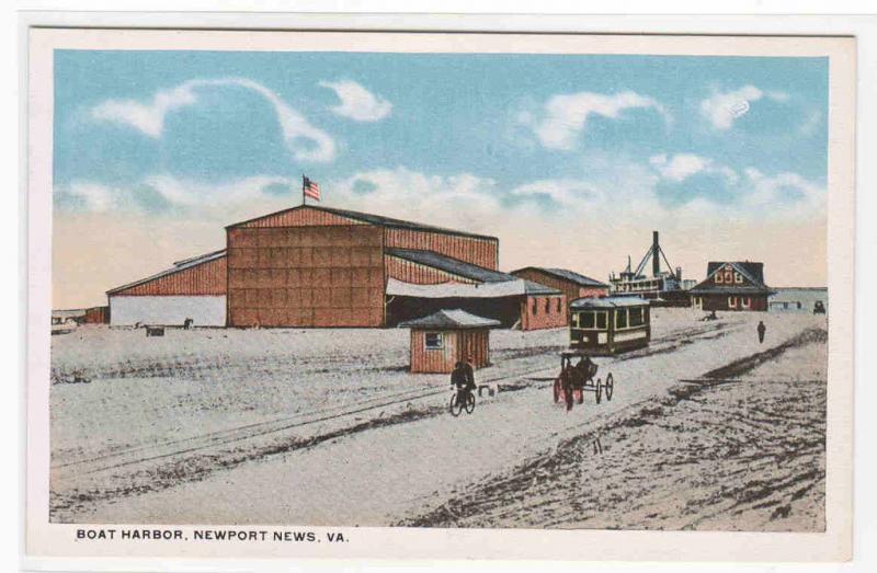 Boat Harbor Newport News Virginia 1920c postcard