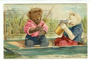 Dressed Bears - Tuck Series 118 Little Bears. The Jolly Anglers