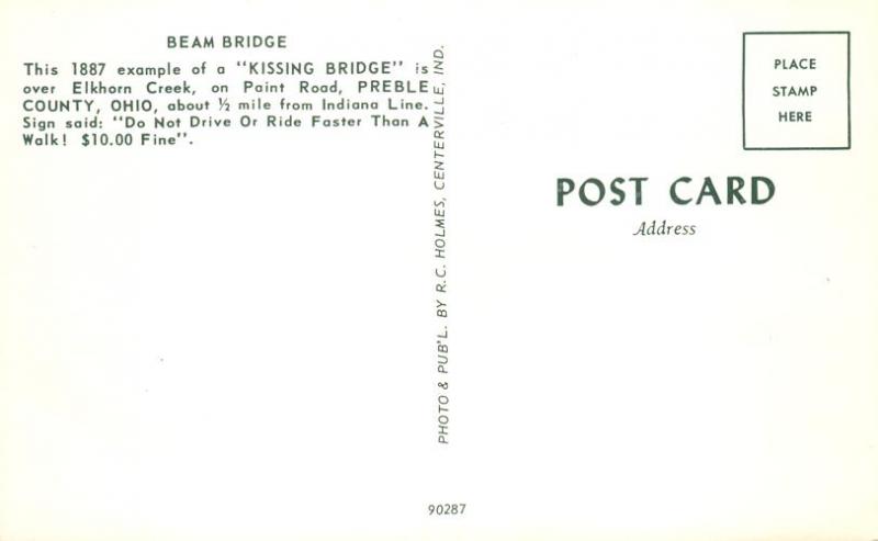 Beam Covered Bridge - Kissing Bridge - Preble County, Ohio