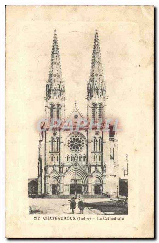 Old Postcard Chateauroux Indre Cathedrale