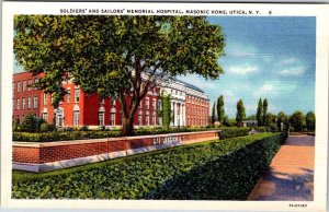 Postcard HOSPITAL SCENE Utica New York NY AL1253