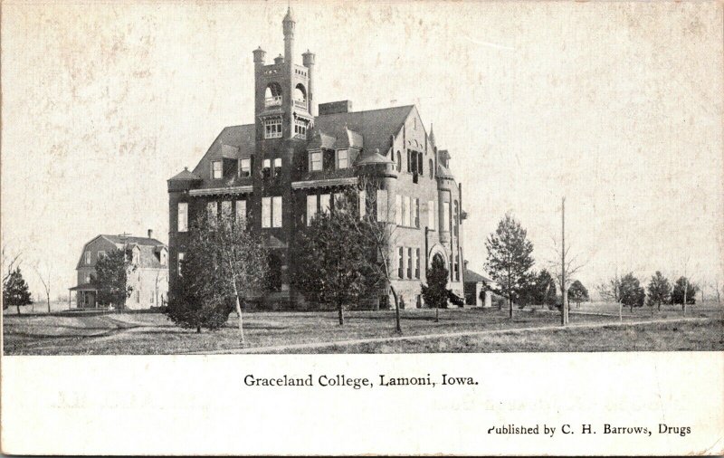 Postcard Graceland College in Lamoni, Iowa~132926