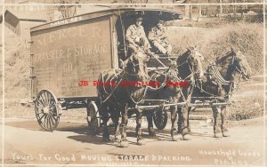 IA, Burlington, Iowa, RPPC, Mercer Transfer & Storage Horse Drawn Advertising