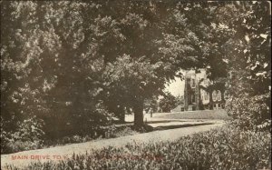 Manhattan Kansas KS Main Drive to KSAC c1910 Vintage Postcard