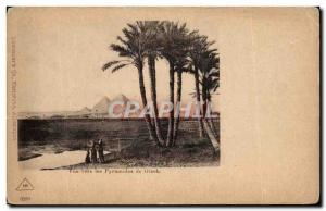 VINTAGE POSTCARD Seen Towards the Pyramids De Gizeh Egypt