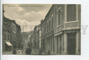 460826 WWI 1915 Luxembourg Diekirch main street Vintage military field mail RPPC