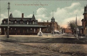 Tilton NH B&M RR Train Depot Station c1910 Postcard
