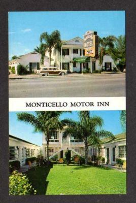 FL Monticello Motor Inn ST PETERSBURG FLORIDA Postcard