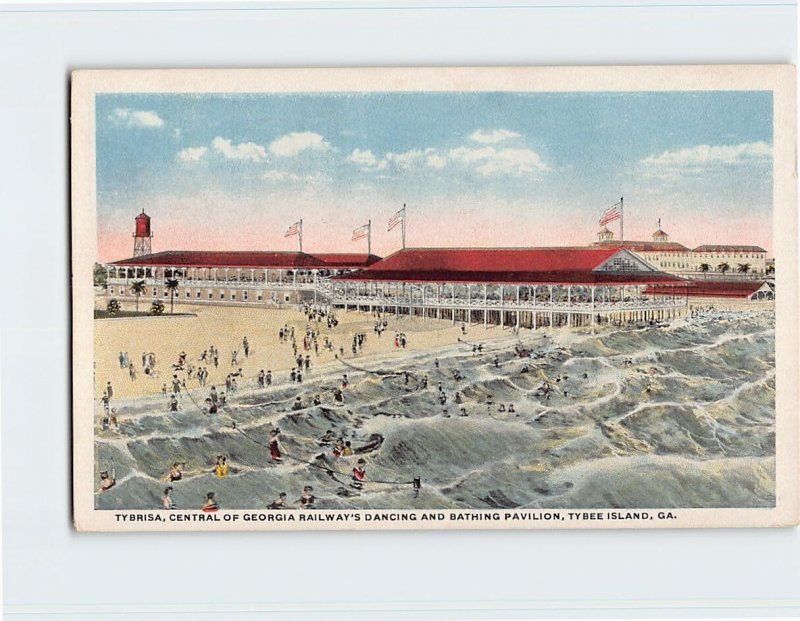 Postcard Tybrisa, Central Of Georgia Railway's Dancing And Bathing Pavilion, GA