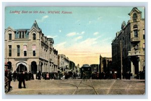 C.1910 Winfield, Kanas Trolly. Postcard F103E