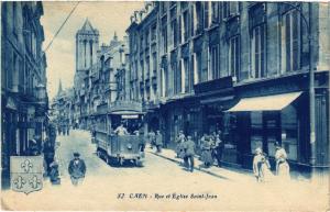 CPA CAEN - Rue et Église St-Jean (515856)