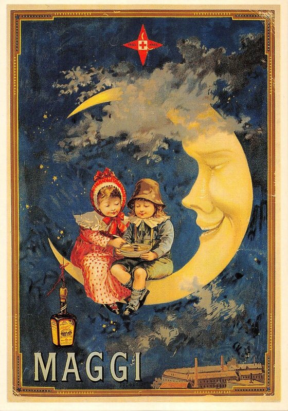 US3791 Bouillon Maggi Affichette Half Moon repro fantasy moon