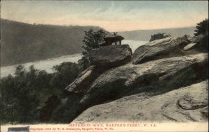 Harpers Ferry West Virginia WV Jefferson Rock c1910 Vintage Postcard