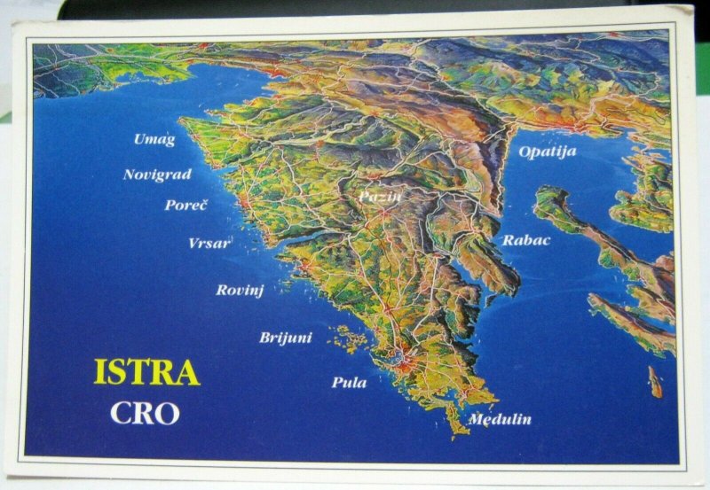 Croatia map Istria - unposted