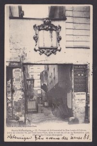 FRANCE, Postcard RPPC, Paris, Passage where Duke of Orléans was assassinated