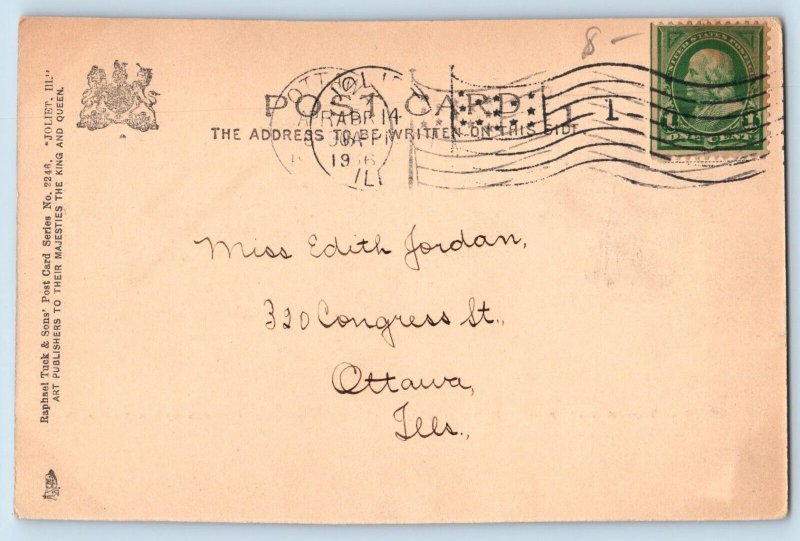 Joliet Illinois IL Postcard State Penitentiary For Men c1906 Raphael Tuck Sons