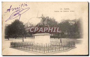 Old Postcard Paris Statue of Joan & # 39Arc