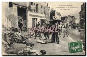 Old Postcard 1870 Militaria War Bry sur Marne The day after the Battle of Cha...