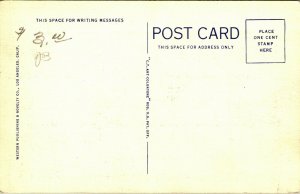 Residence of George Burns Gracie Allen Beverly Hills CA UNP Linen Postcard E2