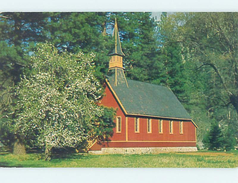 Pre-1980 YOSEMITE CHAPEL Yosemite National Park Near Stockton & Modesto CA A8981