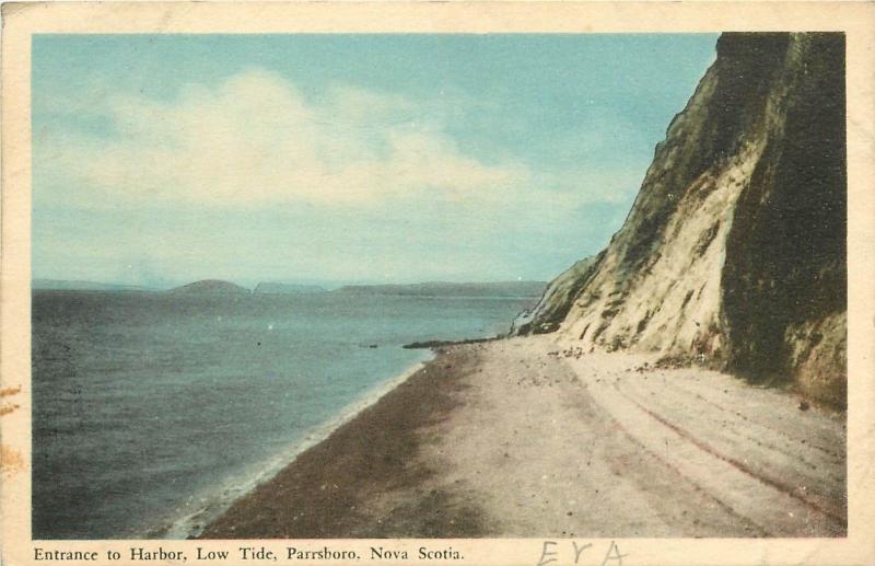 Harbor Low Tide Parrsboro Nova Scotia Canada Bay of Fundy pm Postcard