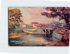 Postcard Great Easton Bridge Dunmow England