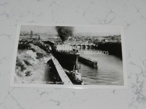 VINTAGE REAL PHOTO POSTCARD WORLD FAMOUS CANAL LOCKS SEATTLE WASHINGTON   3X5