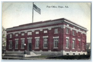 c1910's Post Office Building Scene Street Hope Arkansas AR Vintage Postcard